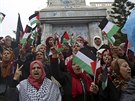 Palestinci v Pásmu Gazy ekají na projev Donalda Trumpa, který má uznat...