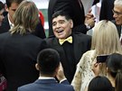 Diego Maradona ped slavnostním ceremoniálem v Moskv.
