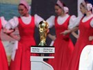 Momentka ze slavnostního ceremoniálu losování mistrovství světa v Rusku.