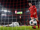 Robert Lewandowski po vstřeleném gólu Bayernu Mnichov proti Paris St. Germain v...