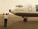 Boeing 727-235 Clipper Endeavor na praském letiti.