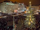 Na námstí Svobody letos stojí oproti pedchozím letm mení pódium, na kvalitu...