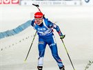 ZA OSMÝM MÍSTEM. Veronika Vítková protíná cíl sprintu v Östersundu.