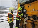 Sráka osobního a nákladního vlaku v Brumov-Bylnici.