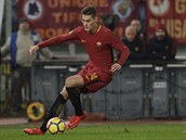 Patrik Schick z AS m klikuje v utkn proti Spal Ferrara.