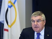 Prezident Mezinrodnho olympijskho vboru Thomas Bach bhem zasedn v...