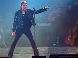 Francouzsk rocker Johnny Hallyday na archivnm snmku