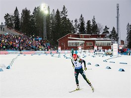 Nmeck biatlonistka Denise Herrmannov bhem sthacho zvodu v stersundu