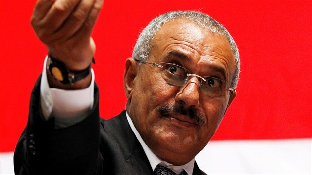 Jemensk prezident Al Abdallh Slih na archivnm snmku