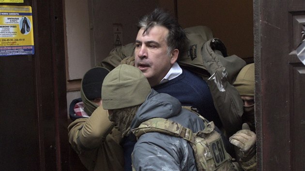 Ukrajinsk policie v Kyjev opt zatkla gruznskho exprezidenta Michaila Saakaviliho. (8.prosince 2017)