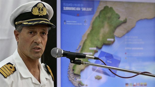 Mluv argentinskho nmonictva Enrique Balbi oznamuje, e nejsou signly o zmizel ponorce (30.11.2017)
