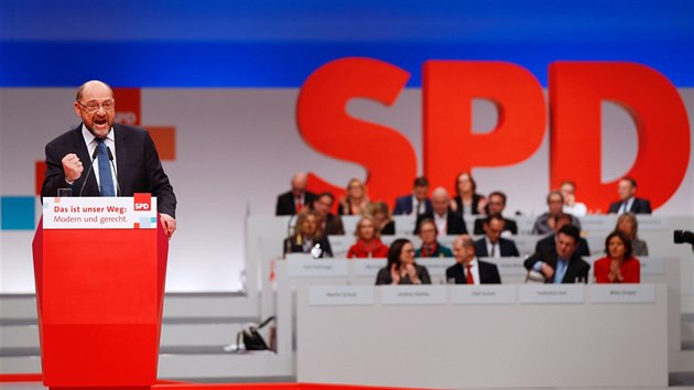 Martin Schulz na konferenci sociálních demokratů (7. prosince 2017)