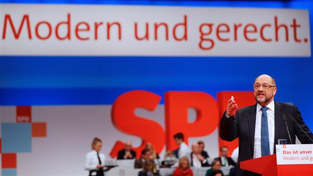 Martin Schulz na konferenci sociálních demokratů (7. prosince 2017)