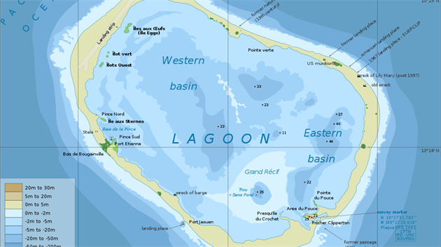 Clipperton�v ostrov m� pouh�ch osm kilometr� �tvere�n�ch.