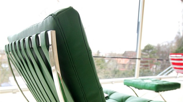 Interir zrekonstruovan funkcionalistick vily Tugendhat v Brn