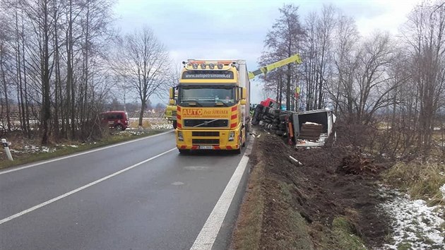 Pevrcen kamion u Liova na eskobudjovicku.