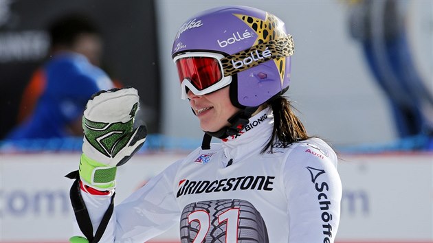 Anna Veithov po superobm slalomu ve Svatm Moici.