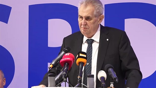 Prezident Zeman na sjezdu SPD