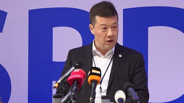 Tomio Okamura na sjezdu SPD