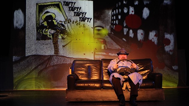 Z�b�r z inscenace Zabte o�kliv�, kter� uvedlo Divadlo Aqualung