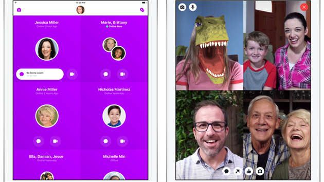 Ukzka aplikace Messenger Kids