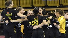 Házenkáky erné Hory slaví výhru nad Tuniskem.