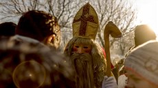 Únětice, 2.12.2017 Mikuláš, svátek, čert, tradice, folklor, průvod