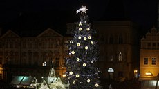 Rozsvícení vánočního stromu na Staroměstském náměstí (2. prosince 2017).