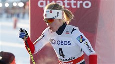 Norská bkyn Ragnhild Hagaová bhem skiatlonu v Lillehammeru