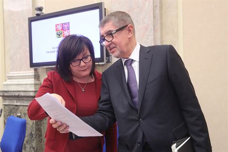 Premiér Andrej Babi s ministryní financí Alenou Schillerovou