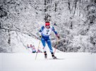 Michal lesingr na trati ve francouzském Annecy.