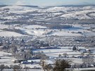 Zasnená krajina na severu Walesu (11. prosince 2017)