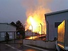 Exploze plynového terminálu ve východorakouské obci Baumgarten an der March...