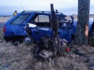 Dvacetiletý idi nepeil nehodu u Milevska.