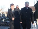 Andrej Babi míí na zahájení pietního aktu na lánském hbitov. (13. prosince...