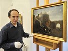 Kurátor výstavy Ale Veselý u slavného obrazu od Pietera van Laera, který se...