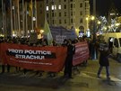 V Praze se demonstrovalo proti setkání Okamury s lídry protiimigraních stran