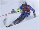 Stefano Gross ve slalomu ve Val d´Isere.