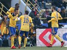 Fotbalisté Juventusu Turín oslavují gól.