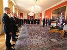 Prezident Milo Zeman na Hrad jmenuje vládu Andreje Babie. (13. prosince 2017)