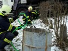 Nehoda cisterny u ervené Vody. 14. 12. 2017