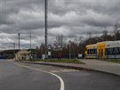 Rychnovský dopravní terminál po oprav Nádraní ulice (12.12.2017).