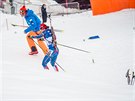 eská biatlonistka Veronika Vítková na trati sprintu v Annecy