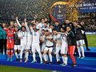 Fotbalisté Realu Madrid slaví triumf na mistrovství svta klub.
