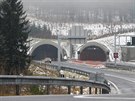 Tunel Panensk na dlnici D8, kde je rychlost omezen na 80 kilometr v hodin.