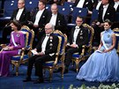 védská královna Silva, král Carl XVI. Gustaf, princ Daniel a korunní princezna...