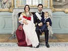 védská princezna Sofia, princ Carl Philip a jejich dti princ Alexander a...