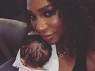 Serena Williamsová a její dcera Alexis Olympia
