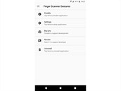 Sony Xperia XZ1 (nastaven funkce teky v aplikaci Finger Scanner Gestures)