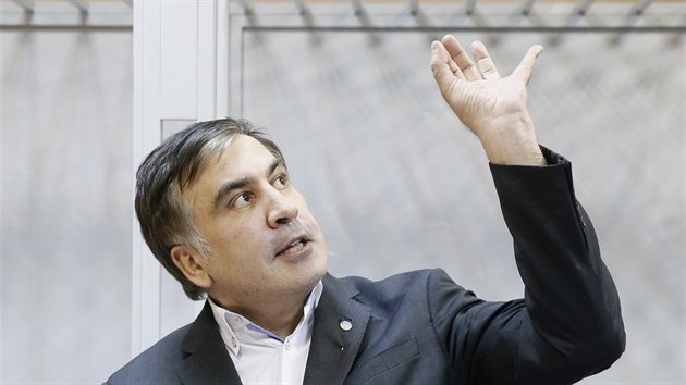 Gruzínský exprezident a odvolaný oděský gubernátor Michail Saakašvili u soudu v Kyjevě (11. prosince 2017)